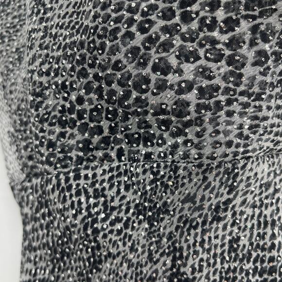 Vtg Y2K Night Way Slip Dress Sz 4 Empire Waist Glitter Cowl Mob Wife Vampy USA - Picture 3 of 11